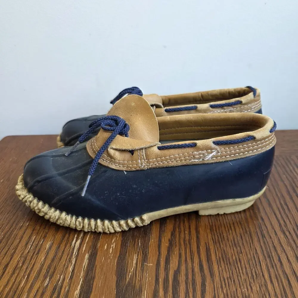 VTG Women's Sporto Navy Waterproof‎ Low Duck Boots Shoes US 8 Fisherman Nautical